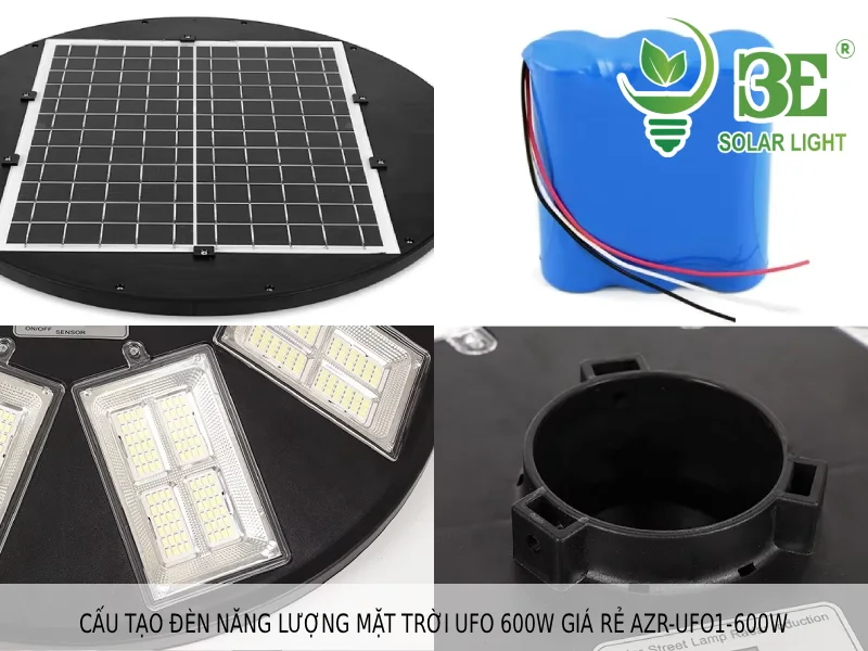Cấu tạo đèn năng lượng mặt trời UFO 600W giá rẻ AZR-UFO1-600W