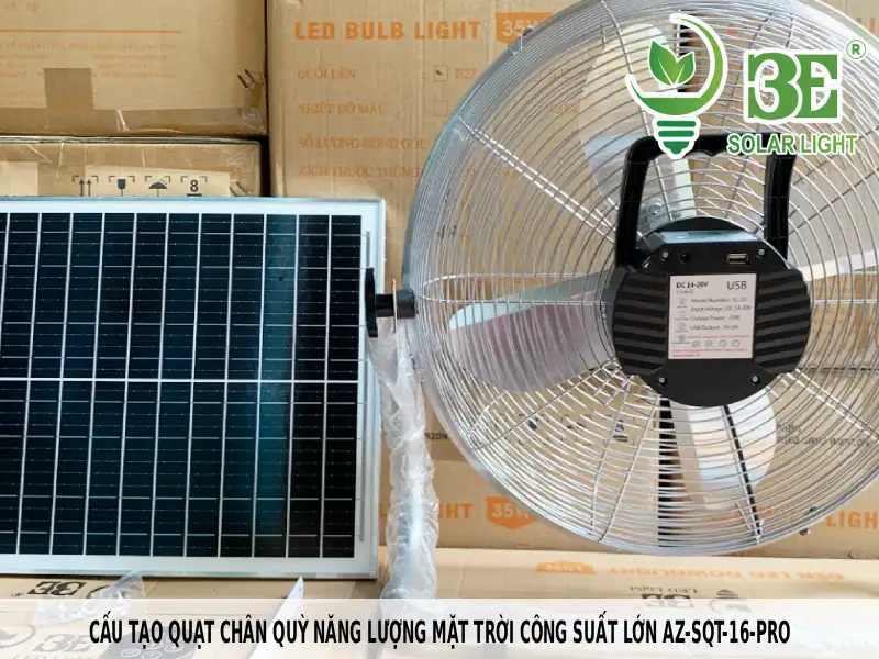 Cấu tạo quạt chân quỳ năng lượng mặt trời công suất lớn AZ-SQT-16-PRO