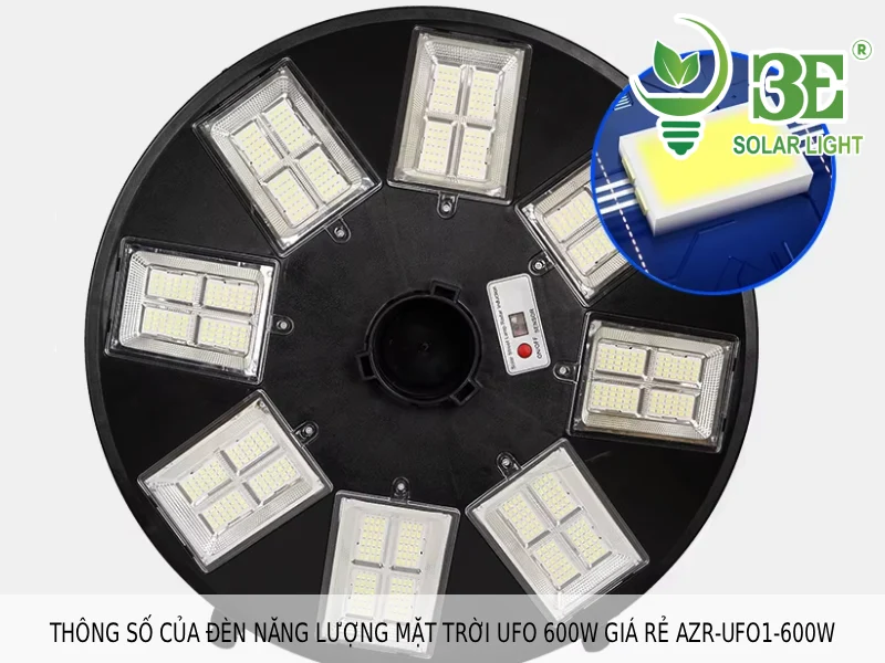 Thông số của đèn năng lượng mặt trời UFO 600W giá rẻ AZR-UFO1-600W