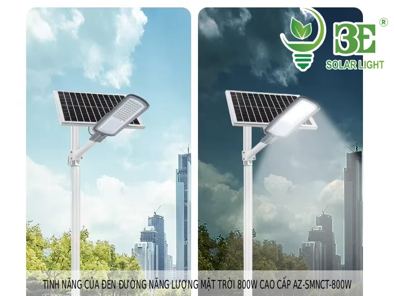 Tính năng nổi bật của đèn đường năng lượng mặt trời 800W cao cấp AZ-SMNCT-800W