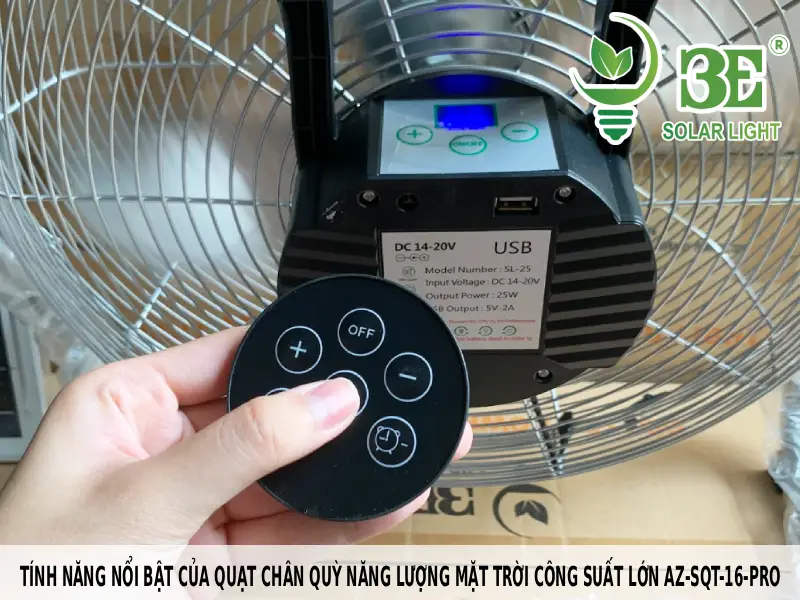 Tính năng nổi bật của quạt chân quỳ năng lượng mặt trời công suất lớn AZ-SQT-16-PRO