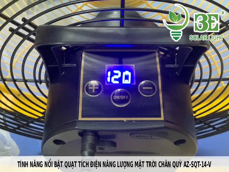 Tính năng nổi bật quạt tích điện năng lượng mặt trời chân quỳ AZ-SQT-14-V