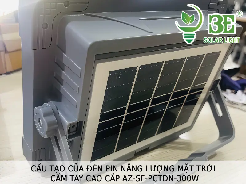 Cấu tạo của đèn pin năng lượng mặt trời cầm tay cao cấp AZ-SF-PCTDN-300W tại 3E SOLAR
