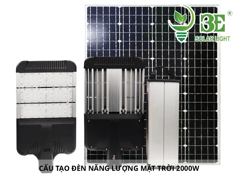 Cấu tạo đèn năng lượng mặt trời 2000W
