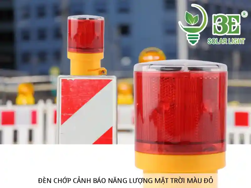 Đèn chớp cảnh báo năng lượng mặt trời màu đỏ