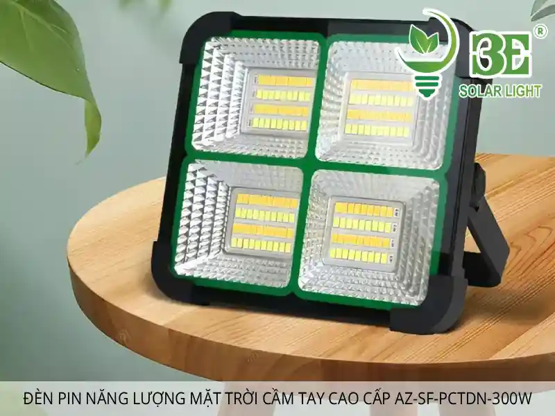 Đèn pin năng lượng mặt trời cầm tay cao cấp AZ-SF-PCTDN-300W