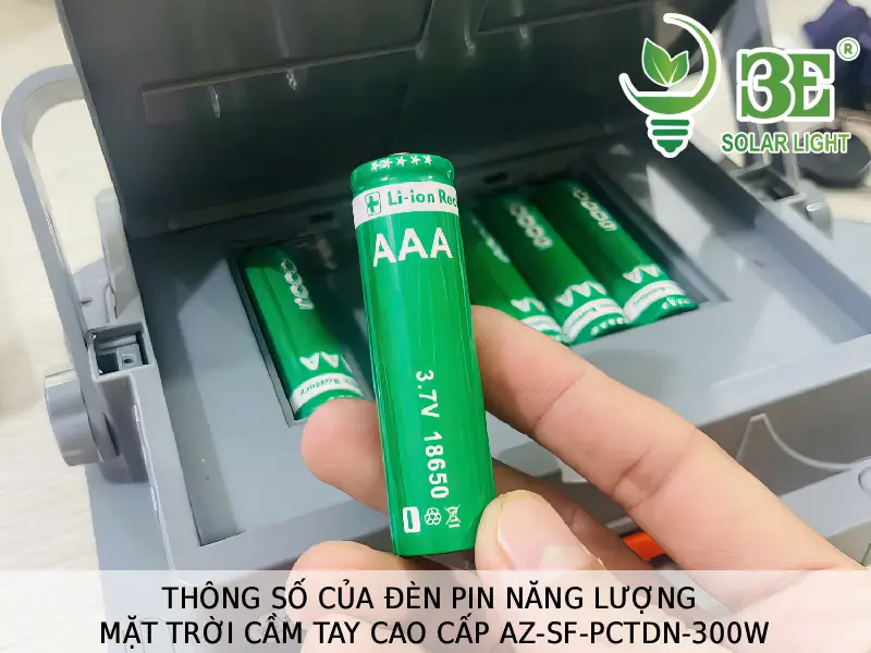 Thông số của đèn pin năng lượng mặt trời cầm tay cao cấp AZ-SF-PCTDN-300W tại 3E SOLAR