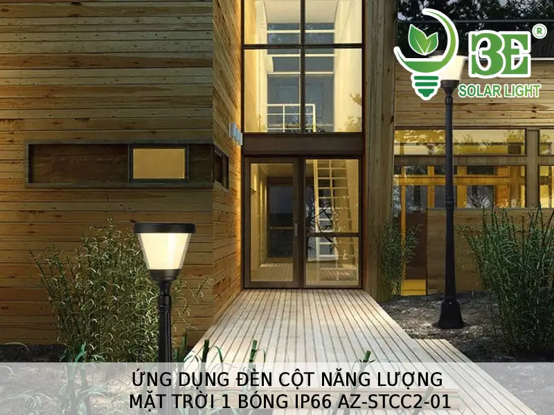 Ứng dụng đèn cột năng lượng mặt trời 1 bóng IP66 AZ-STCC2-01 tại 3E SOLAR