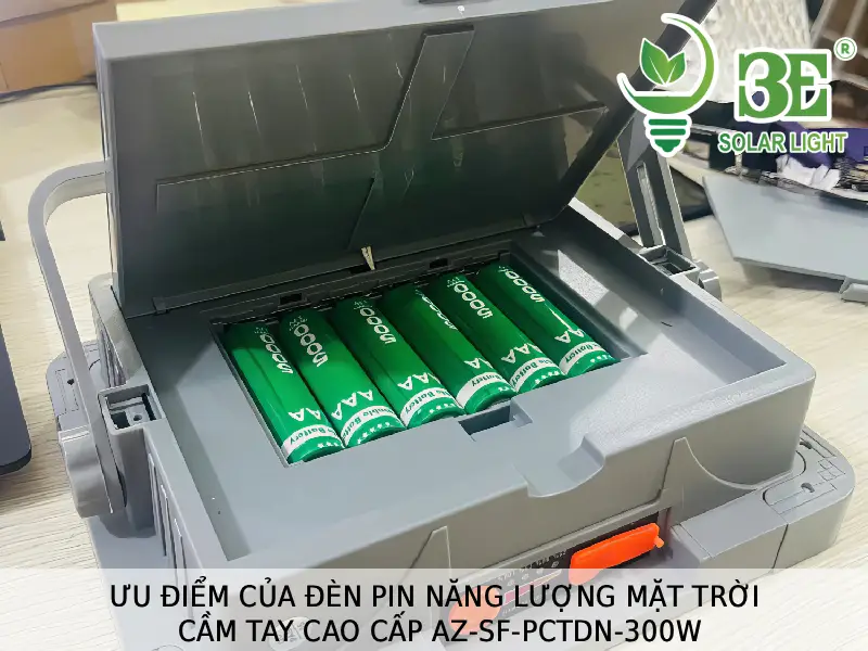 Ưu điểm của đèn pin năng lượng mặt trời cầm tay cao cấp AZ-SF-PCTDN-300W tại 3E SOLAR