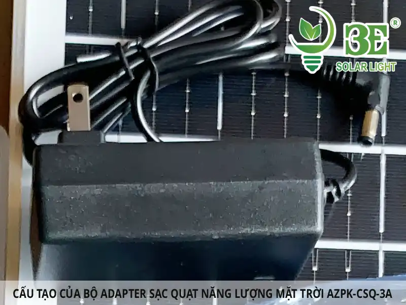 Cấu tạo của bộ adapter sạc quạt năng lượng mặt trời AZPK-CSQ-3A