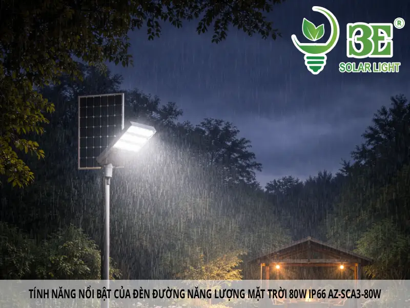 Tính năng nổi bật của đèn đường năng lượng mặt trời 80W IP66 AZ-SCA3-80W
