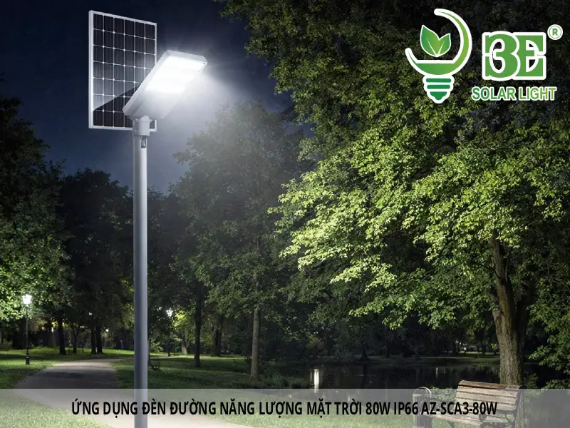 Ứng dụng đèn đường năng lượng mặt trời 80W IP66 AZ-SCA3-80W