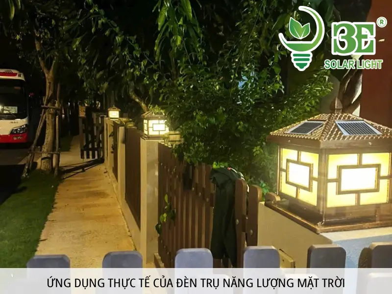 Ứng dụng thực tế của đèn trụ năng lượng mặt trời