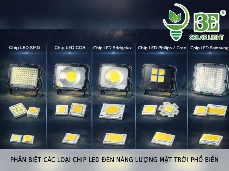 các loại chip LED đèn năng lượng mặt trời phổ biến hiện nay