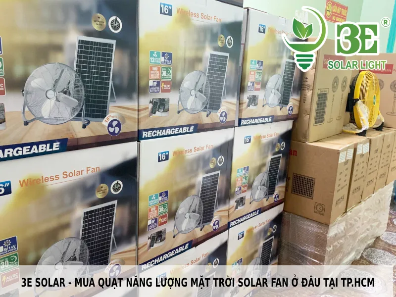 3E SOLAR - Mua quạt năng lượng mặt trời solar fan ở đâu tại TP.HCM