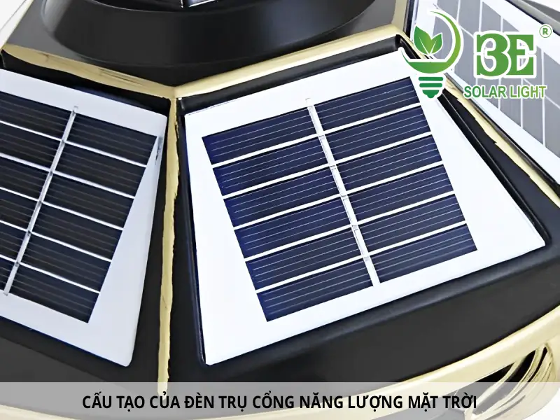 3E Solar - Cấu tạo của đèn trụ cổng năng lượng mặt trời