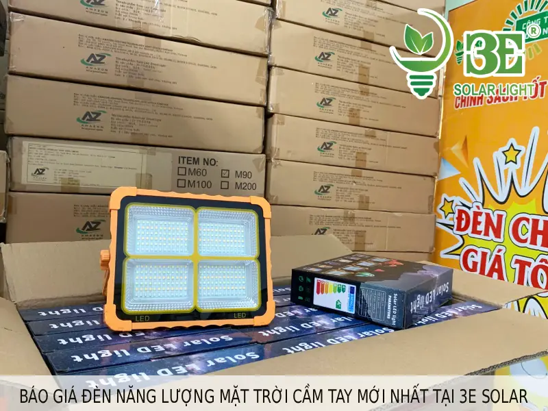 Báo giá đèn năng lượng mặt trời cầm tay mới nhất tại 3E Solar