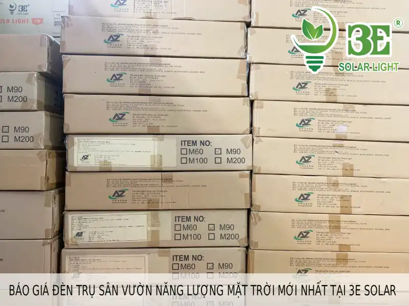 Báo giá đèn trụ sân vườn năng lượng mặt trờI mớI nhất tạI 3e solar