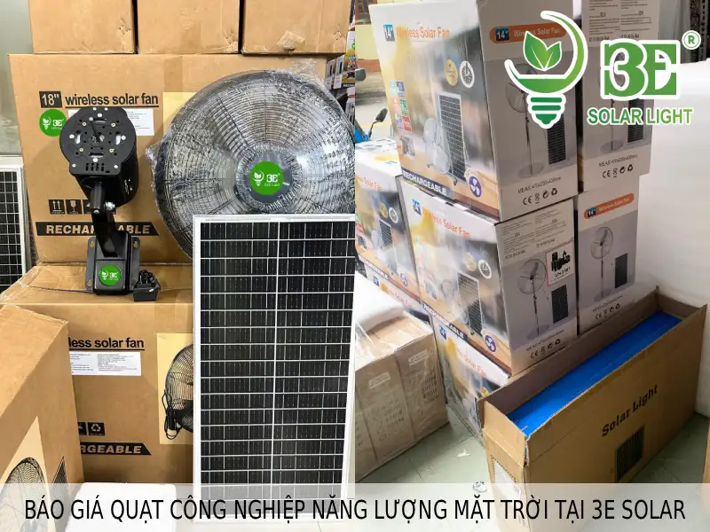Báo giá quạt công nghiệp năng lượng mặt trời tại 3E Solar