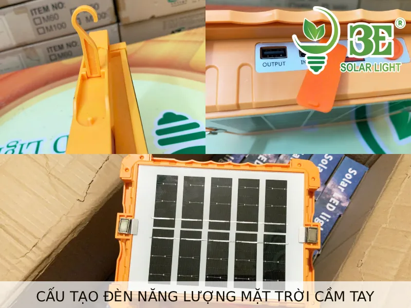 Cấu tạo của đèn năng lượng mặt trời cầm tay