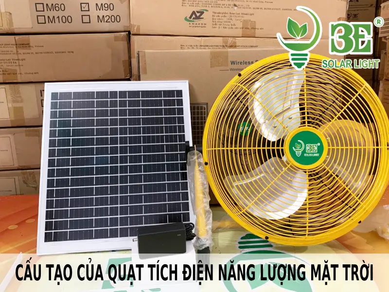 Cấu tạo của quạt tích điện năng lượng mặt trời