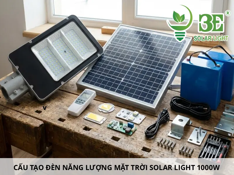 Cấu tạo đèn năng lượng mặt trời 1000w