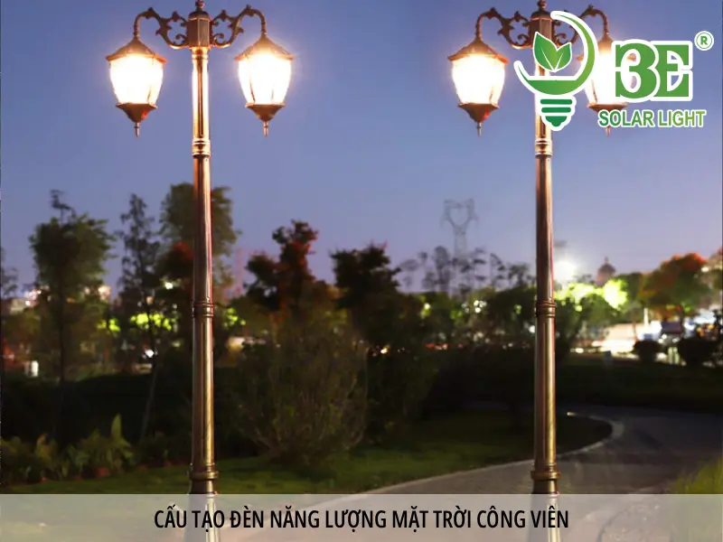 Cấu tạo đèn năng lượng mặt trời công viên