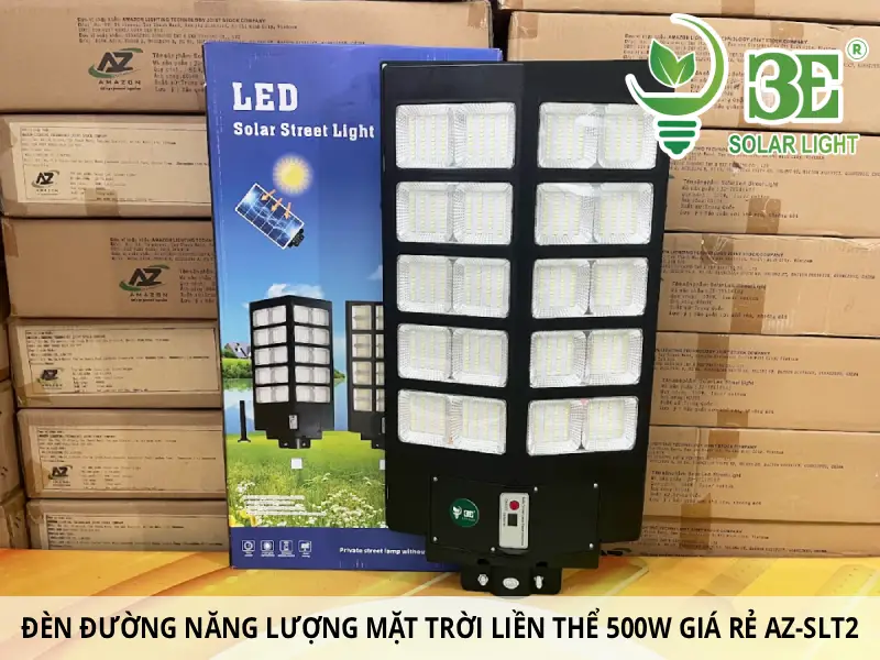 Đèn đường năng lượng mặt trời liền thể 500W giá rẻ AZ-SLT2
