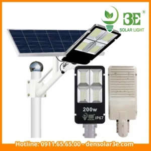 Đèn đường led năng lượng mặt trời solar light 200w IP67 AZE-SBC chính hãng