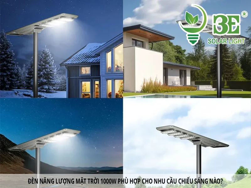 Đèn năng lượng mặt trời 1000W phù hợp cho nhu cầu chiếu sáng nào