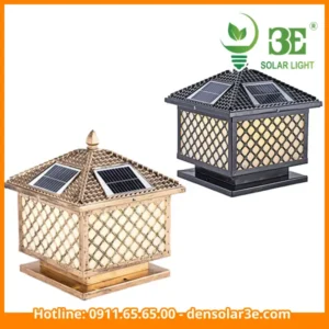 Đèn trụ cổng năng lượng mặt trời dạng lưới 30cm AZA-STCDL30