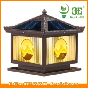 Đèn trụ cổng năng lượng mặt trời mái cổ điển 25cm AZA-STCMC25