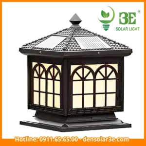 Đèn trụ cổng rào năng lượng mặt trời 25x25cm AZA-STCNH25