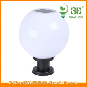 Đèn trụ cổng tròn năng lượng mặt trời 25cm AZA-STCKT25