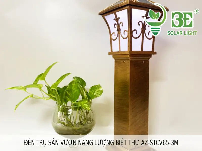 Đèn trụ sân vườn năng lượng biệt thự az-stcv65-3m