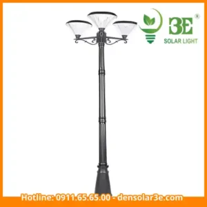 Đèn trụ sân vườn năng lượng mặt trời 3 bóng cao cấp AZ-STCC1-03