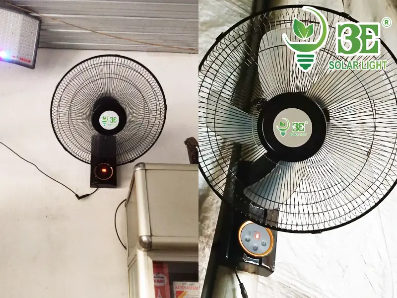 Hình ảnh quạt treo tường năng lượng mặt trời