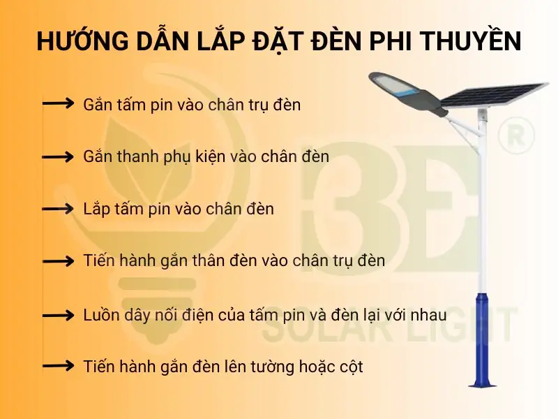 Hướng dẫn lắp đặt đèn phi thuyền