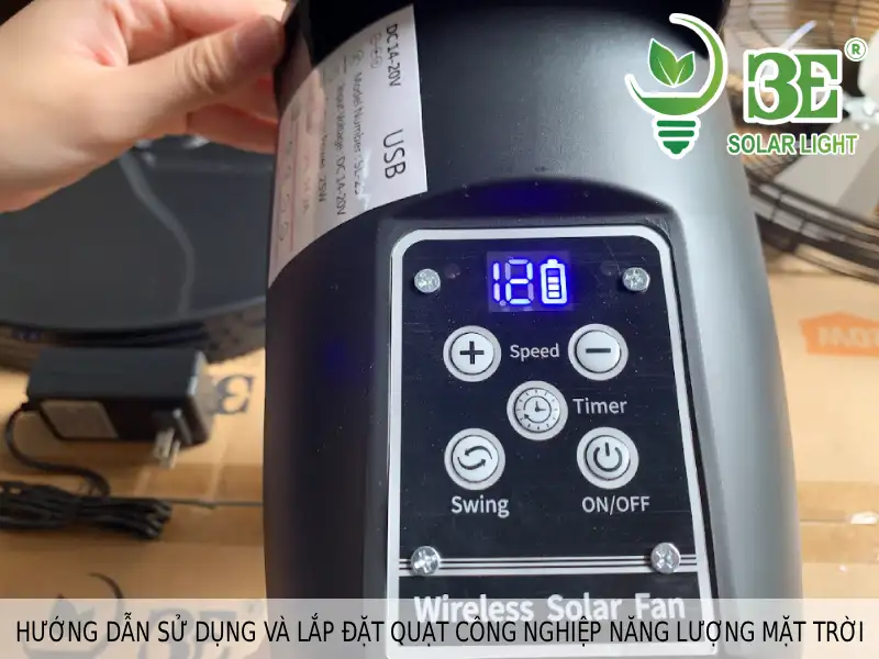 Hướng dẫn sử dụng và lắp đặt quạt công nghiệp năng lượng mặt trời