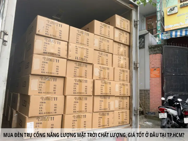 Mua đèn trụ cổng năng lượng mặt trời chất lượng, giá tốt ở đâu tại TP.HCM