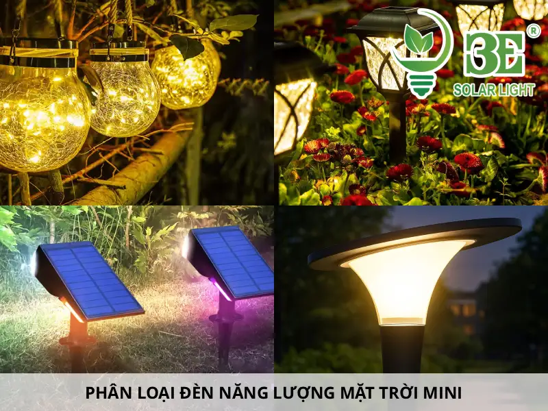 Phân loại đèn năng lượng mặt trời mini