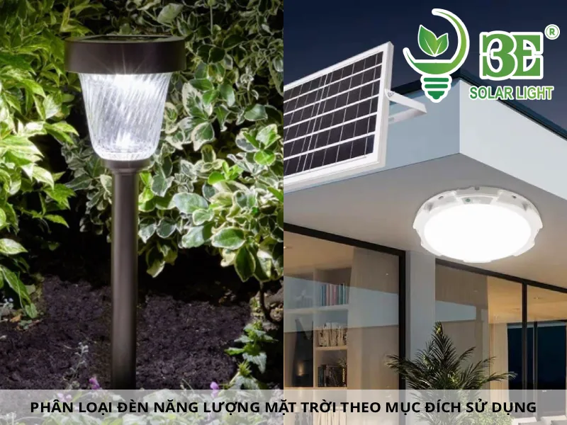 Phân loại đèn năng lượng mặt trời theo mục đích sử dụng