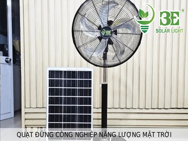Quạt đứng công nghiệp năng lượng mặt trời
