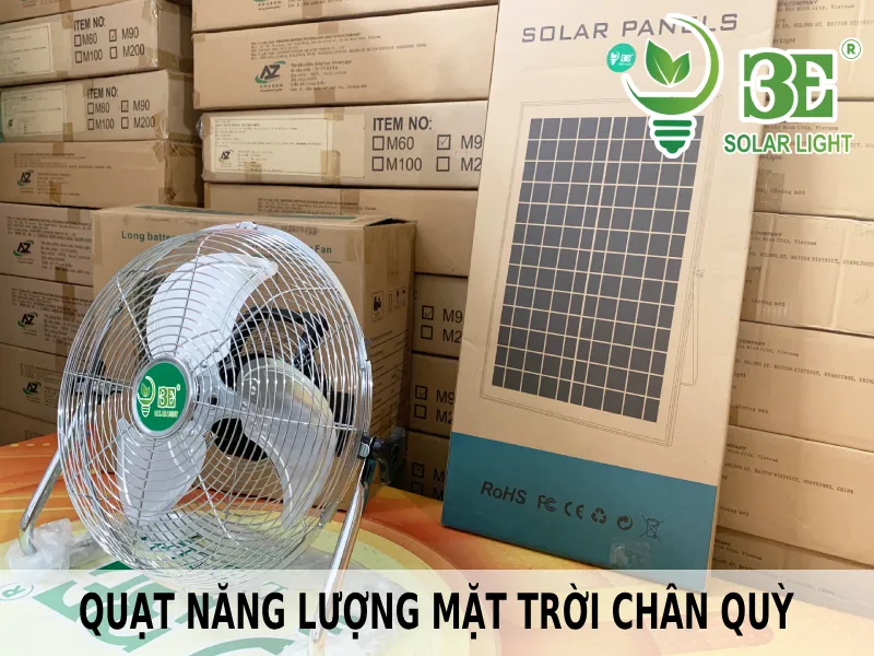 Quạt năng lượng mặt trời chân quỳ