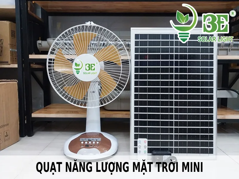 Quạt năng lượng mặt trời mini