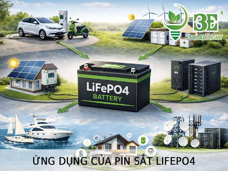 Ứng dụng của pin sắt LiFePO4 tại 3E SOLAR