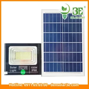 Đèn pha năng lượng mặt trời 100w AZE-SF1-ECO-V ánh sáng vàng