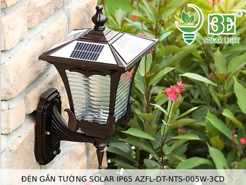 Đèn gắn tường solar ip65 azfl-dt-nts-005w-3cd