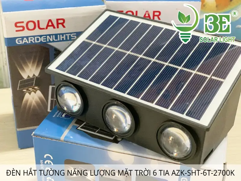 Đèn hắt tường solar 6 tia AZK-SHT-6T-2700K
