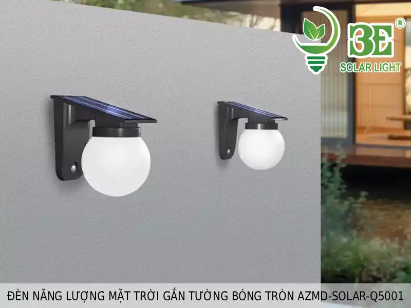 Đèn năng lượng mặt trời gắn tường bóng tròn AZMD-SOLAR-Q5001